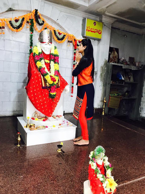 Telugu Serial Actress Chaitra Rai Stills In Orange Dress 60